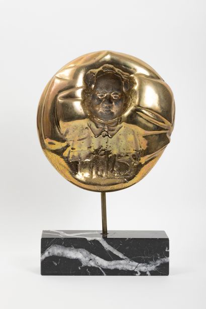 César BALDACCINI (1921-1998) Mao, 1968 Cendrier en bronze représentant Mao Tse Toung...