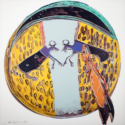 Andy Warhol (1928-1987) Plains Indian Shield, 1986
Sérigraphie sur « Lenox Museum...
