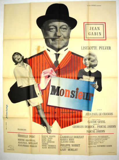 null MONSIEUR, 1964

De Raymond Danon

Avec Jean Gabin et Mireille Darc

Imp. Ets...