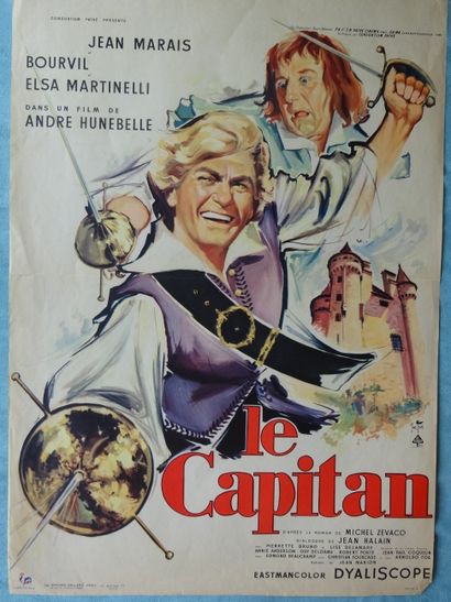 null LE CAPITAN, 1946 

By André Hunebelle 

With Jean Marais and Bourvil 

Poster...