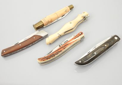 null Set of 5 regional folding knives: Thiers by Chambriard, Laguiole Rossignol,...