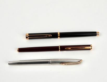 Waterman: Set of 3 pens including: Silver...
