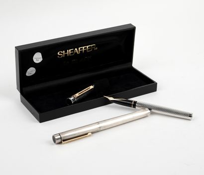 Sheaffer: Set of two silver pens, the first...