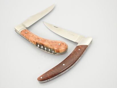 null Two folding knives "Goyon chazeau" and "Capuchadou". Good general condition