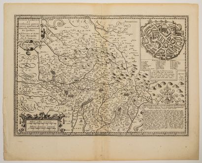 null 99 - HAUTE-VIENNE CORRÈZE. Map XVIIth c. : Region of LIMOGES. "Totia LEMOVIVI...