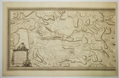 null 286 - CANAL DU MIDI. HÉRAULT. AUDE. 1774. Very large Map (58 cm x 2m 70 cm):...