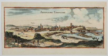 null 448 - CHARENTE. Angoulême. "Angoulesme" in its ramparts. 17th century engraving...