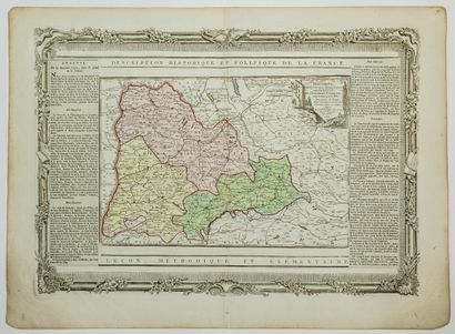 null 194 - Map of 1790. DAUPHINÉ divided into three Departments, according to the...
