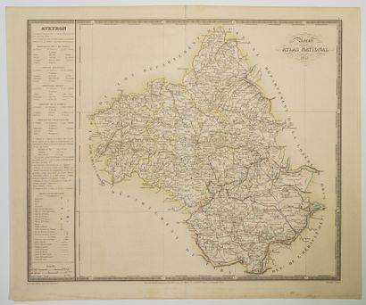null 224 - « AVEYRON. » Nouvel Atlas National, 1833. (46 x 55,5 cm) État A