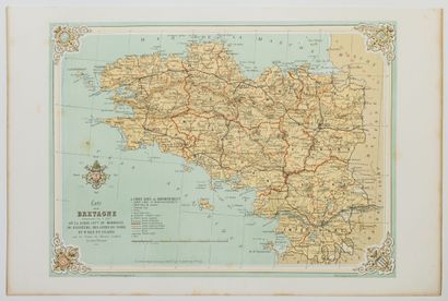 null 375 - SEINE-MARITIME. « Carte de la BRETAGNE, comprenant les 5 Départements...