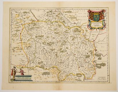 null 70 - ALLIER. XVIIth map of BOURBONNAIS, printed in Amsterdam, by Guillaume and...