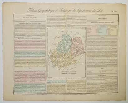 null 299 - LOT. "Geographical and Statistical Table of the Department of LOT. Atlas...