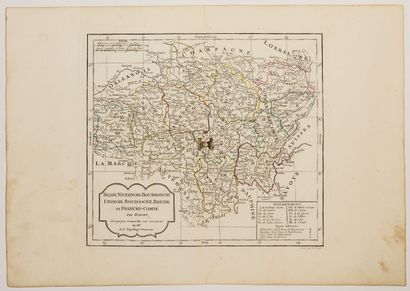 null 83 - Carte du 1795 : « Berry, Nivernois, Bourbonnais, Lyonnais, Bourgogne, Bresse...