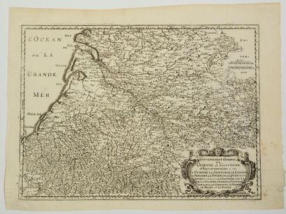 null 306 - Carte du XVIIe s. « Gouvernement général de GUIENNE et GASCOGNE et Pays...