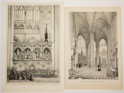 null 68 - SOMME. Set of 4 Views of AMIENS: "Tower of the King's dwelling in Amiens"...