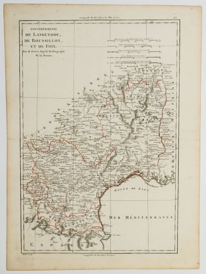 null 279 - "Governments of LANGUEDOC, ROUSSILLON and FOIX. By Mr. Bonne, Hydrographic...