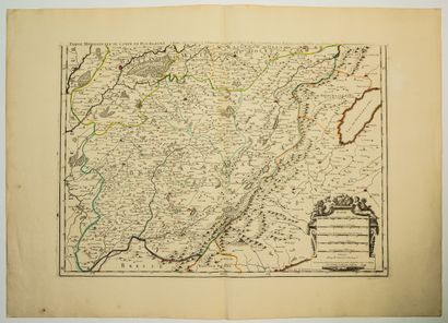 null 118 - JURA. Map of 1695 of FRANCHE COMTÉ: "Partie Méridionale du Comté de BOURGOGNE,...