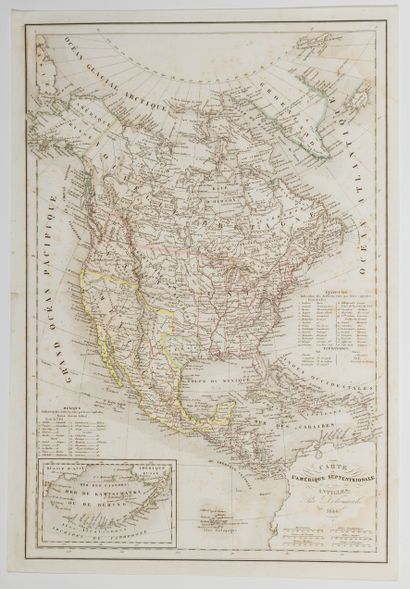 514 - Carte de L’AMÉRIQUE DU NORD, 1844 :...