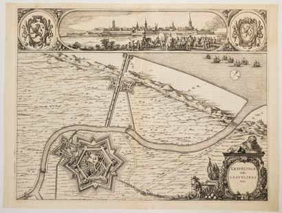 null 44 - North. GRAVELINES " Gravelinga Gallis GRAVELINES Dicta. " by J. Blaeu,...