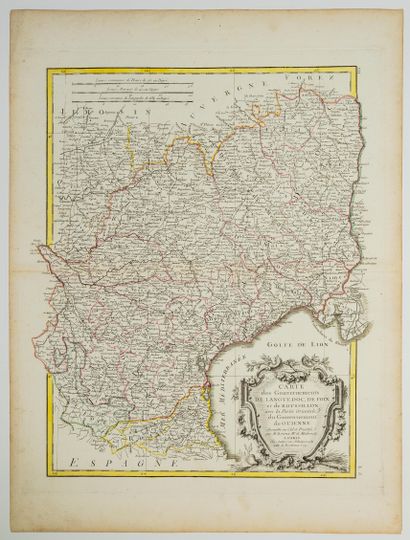 null 242 - Map of 1771. "Map of the Governments of LANGUEDOC, FOIX and ROUSSILLON...