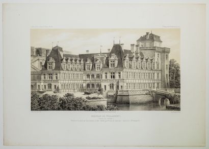 null 412 - INDRE-ET-LOIRE (37) - "Château de VILLANDRY, Façade of the entrance, rebuilt...