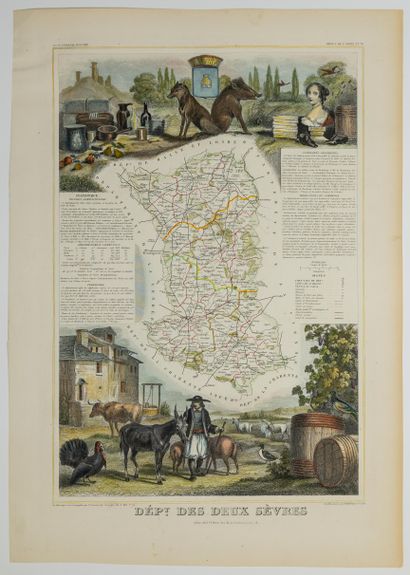 null 460 - « Département des DEUX-SÈVRES. » Atlas National illustré par V. Levasseur...