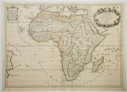 null 500 - Carte de L’AFRIQUE, 1719 : « L’AFRIQUE divisée suivant l’étendue de ses...