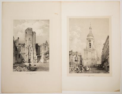 null 68 - SOMME. Set of 4 Views of AMIENS: "Tower of the King's dwelling in Amiens"...