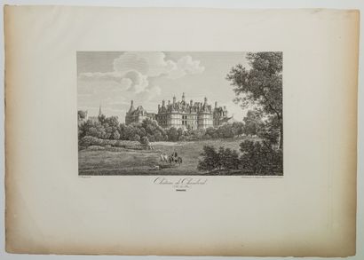 null 429 - LOIR-ET-CHER. "CHÂTEAU DE CHAMBORD (Coté du Parc)". Lithograph circa 1820....