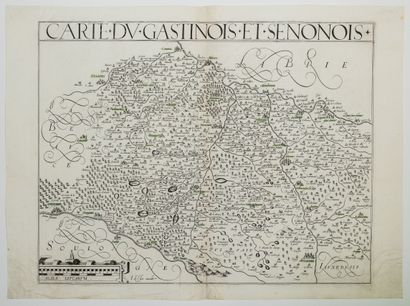 null 441 - LOIRET. GÂTINAIS and SENONAIS: "Map of the Gâtinois and Senonois". Jean...