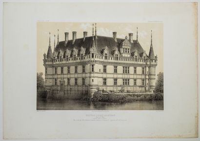 null 419 - INDRE ET LOIRE. « Château d’AZAY-LE-RIDEAU. (Façade sur la Vallée) Bâti...