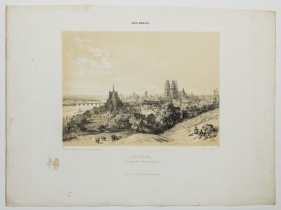 null 445 - LOIRET. "ORLÉANS (View taken from the Motte-sans-gain.) (26.5 x 36.5 cm)...
