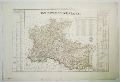 null 243 - "10th MILITARY DIVISION." (Ariège, Aude, Haute-Garonne, Gers, Hautes-Pyrénées,...