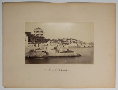 null 483 - BOUCHES-DU-RHÔNE. 2 old PHOTOS of MARSEILLE: "Marseille (The Castle of...