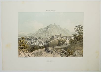 null 213 - HAUTE-SAVOIE. "FAVERGES." Engraving 19th c. series "Nice and Savoy" (c....