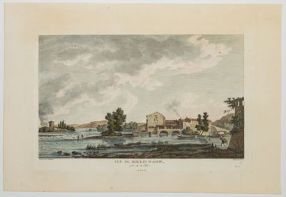 null 291 - HÉRAULT. « Vue du Moulin d’AGDE, PRÈS DE LA VILLE. » Dessiné par Genillion,...