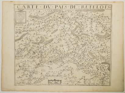 null 144 - ARDENNES. RETHÉLOIS 1624. « Carte du Pais de Retelois. » Dédié à Mgr François...