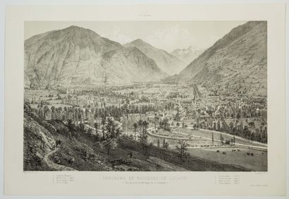null 249 - HAUTE-GARONNE. Panorama of BAGNÈRES-DE-LUCHON (View taken from the Casseyde...