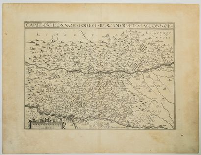 null 196 - 17th c. Map of LYONNAIS, FÔRET, BEAUJOLAIS ET MÂCONNAIS : " Map of Lionnois,...