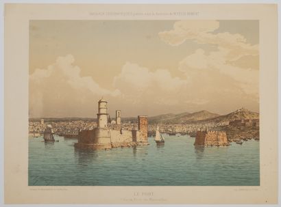 null 484 - BOUCHES-DU-RHÔNE. MARSEILLE. « LE PORT (Vieux Port de Marseille) » Lithographie...