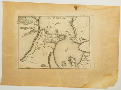 null 138 - MORBIHAN. Map of 1705 : " Le Port LOUIS, autrefois Blavet, ... ville considérable...