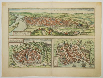 388 - Vues du XVIe s. des Villes de ROUEN...