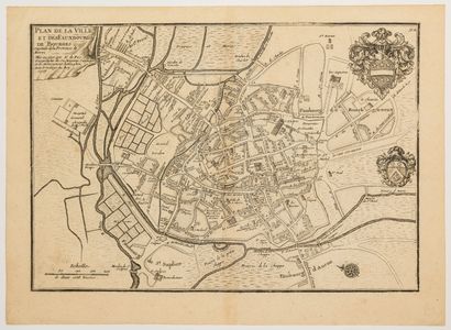 null 78 - CHER. BOURGES. "Plan of the City and Suburbs of BOURGES, capital of the...