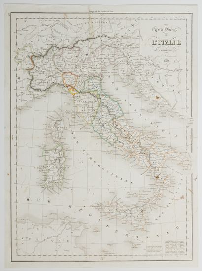 515 - Carte générale de L’ITALIE MODERNE,...