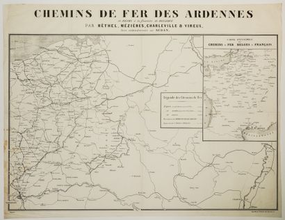 null 148 - « CHEMINS DE FER DES ARDENNES, de Reims à la Frontière de Belgique, par...