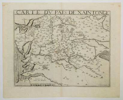 null 450 - CHARENTE-MARITIME. SAINTES. "This map of Saintonge, engraved around 1620,...