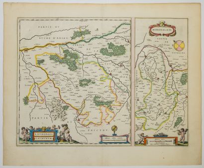 null 464 - Map XVIIth c. : LA VIENNE. LOUDUN. (86) MIREBEAU (86) " LOUDONOIS. Laudunum."...