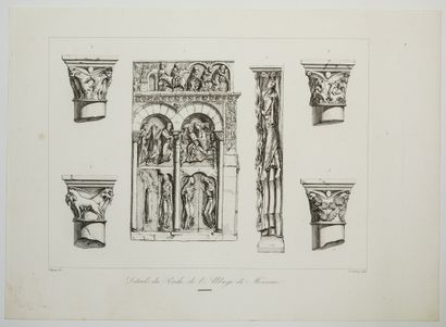 null 266 - TARN-ET-GARONNE. "Details of the Porch of the Abbey of MOISSAC. Drawing...