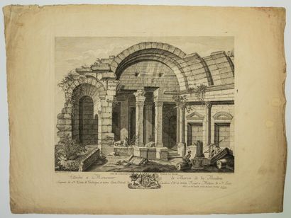 null 231 - GARD. NIMES. "View of the interior of the TEMPLE OF DIANE, dedicated to...