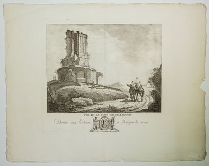null 235 - GARD. « Vue de la Tour de BELLEGARDE, dédiée aux habitants de Bellegarde...